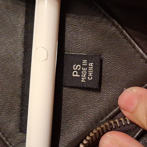 Valerie Stevens Brown Leather Jacket Petite - Picture 5 of 12